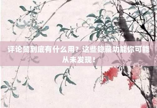 评论赞到底有什么用？这些隐藏功能你可能从未发现！