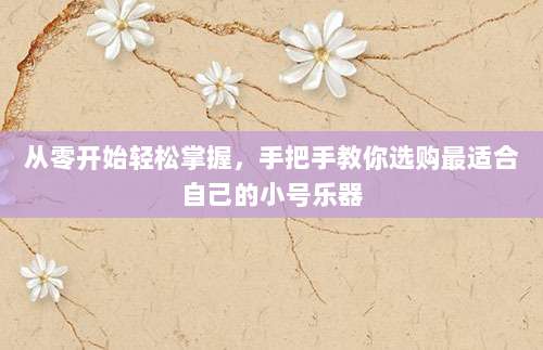 从零开始轻松掌握，手把手教你选购最适合自己的小号乐器