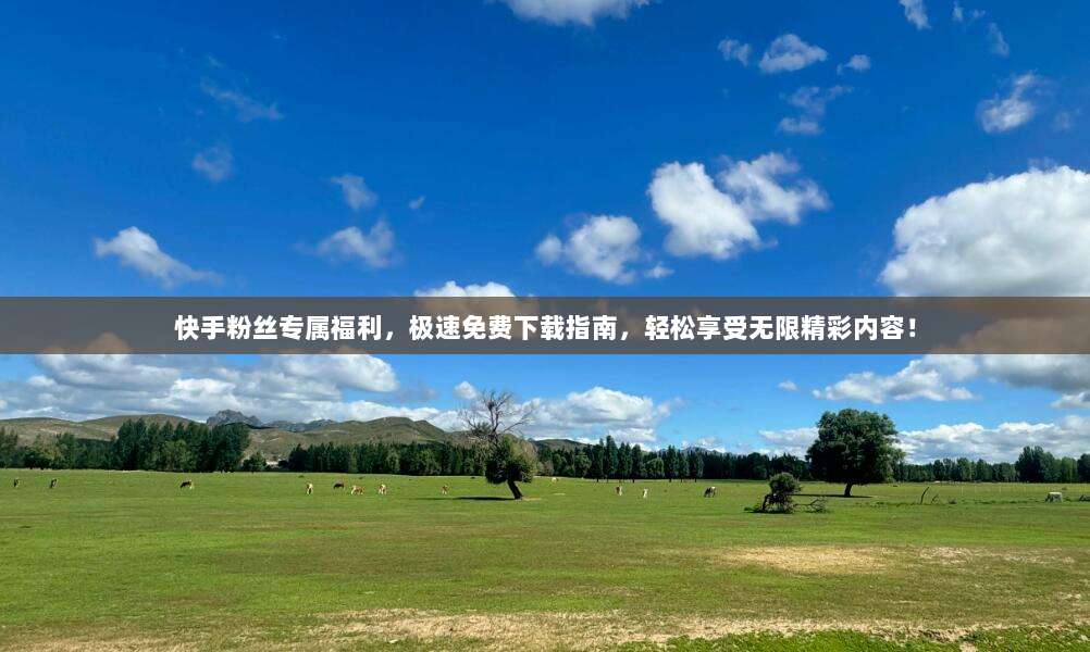 快手粉丝专属福利,极速免费下载指南,轻松享受无限精彩内容!
